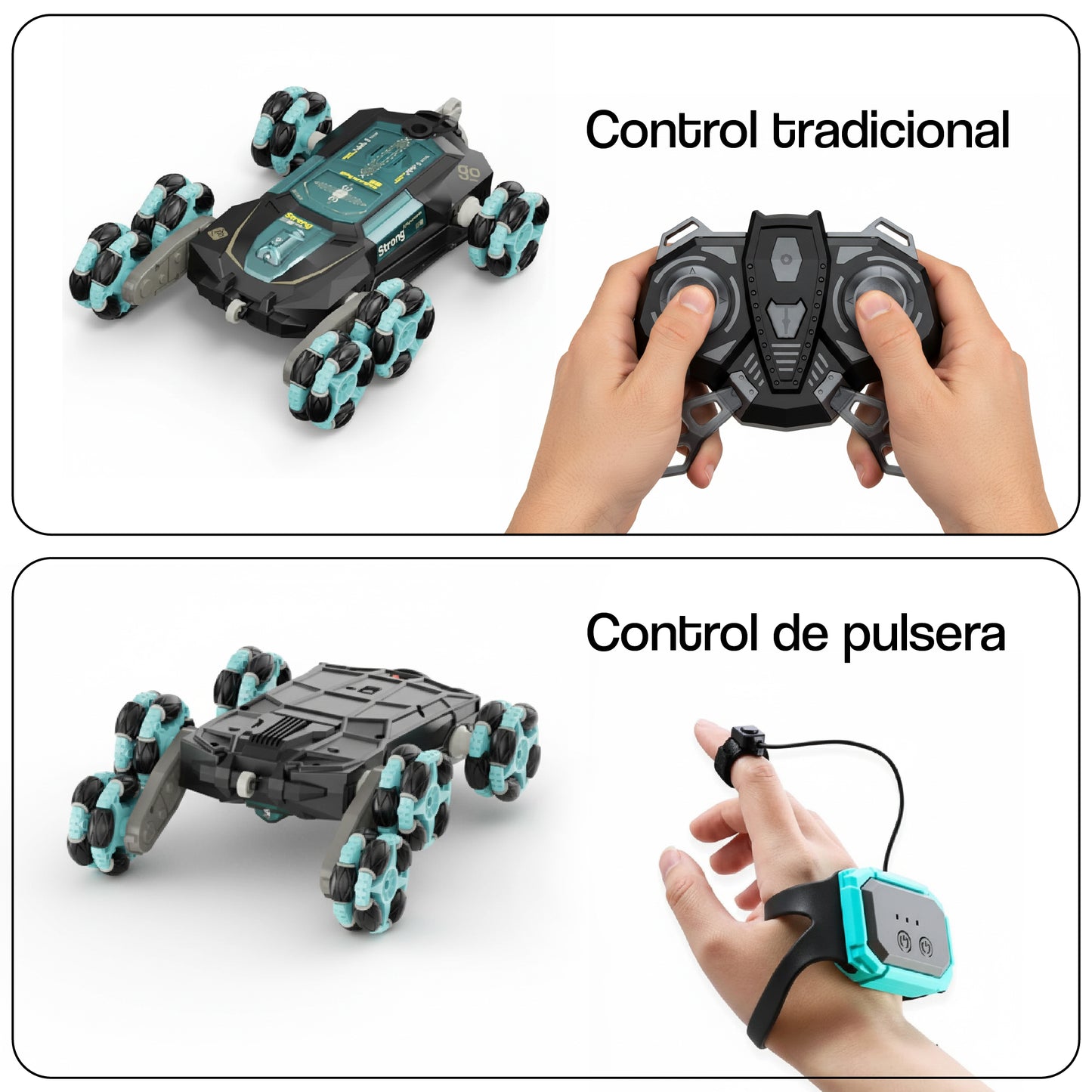 Auto a control remoto escalador KRAKEN WHEELS + control por pulsera de gestos