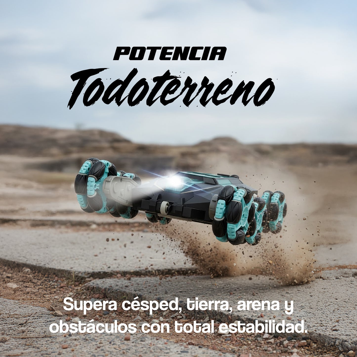 Auto a control remoto escalador KRAKEN WHEELS + control por pulsera de gestos