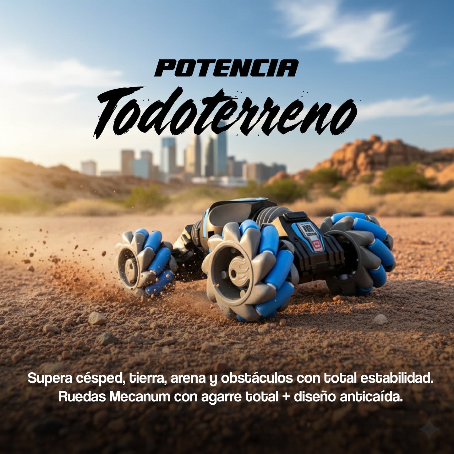 Auto a control remoto acrobático TWISTER WHEELS + control pulsera de gestos