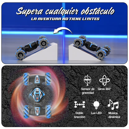 Auto a control remoto acrobático TWISTER WHEELS + control pulsera de gestos